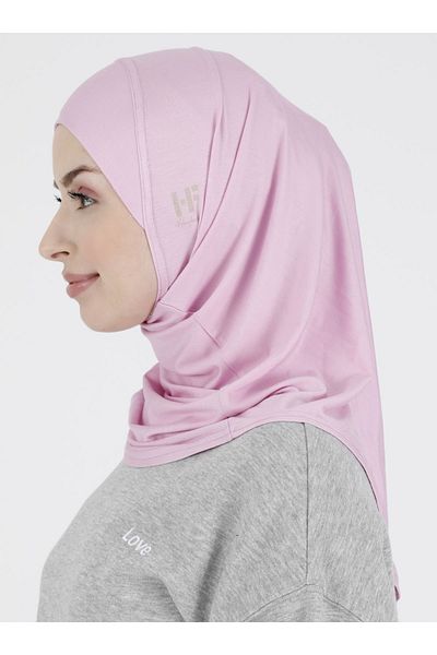 Ecardin Premium Flat Sports Hijab - Αθλητικό Hijab Αθλητικό Άνετο, Ροζ