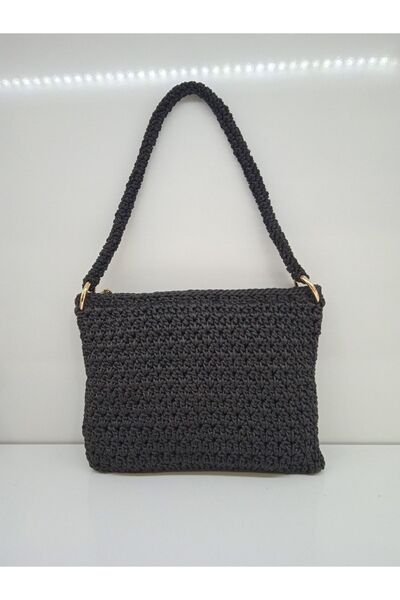 Lila Çanta Çanta Lila Örme Çanta