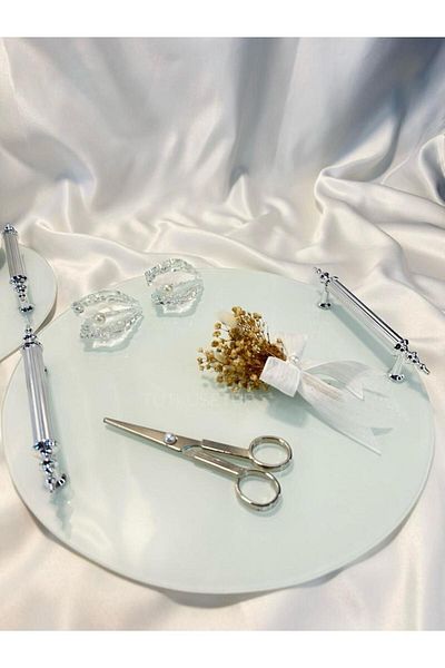 TutkuSetUp Ice Glass Promise-Δίσκος αρραβώνων, Κομψός-Κομψός Δίσκος Υπόσχεσης, Δίσκος για καφέ γαμπρού