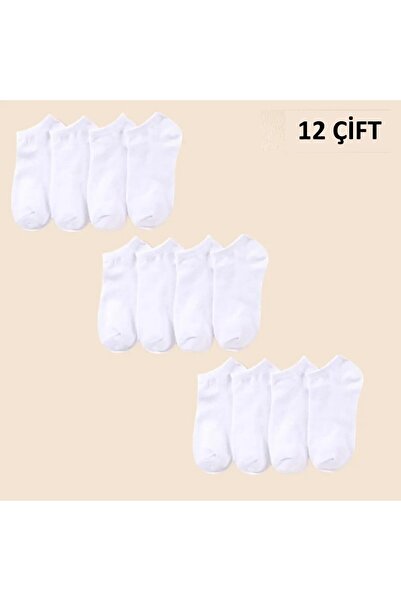çorapmanya Erkek 12 Çift Koton Ekonomik Çok Renkli Patik Çorap