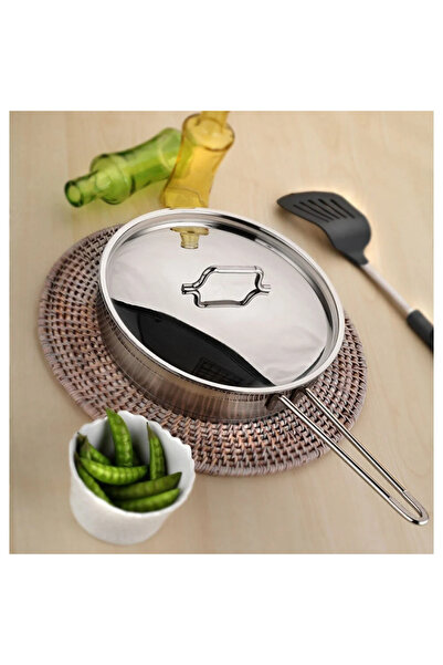 Hascevher Anett Çelik Tava 28x8 cm Çelik Kapaklı