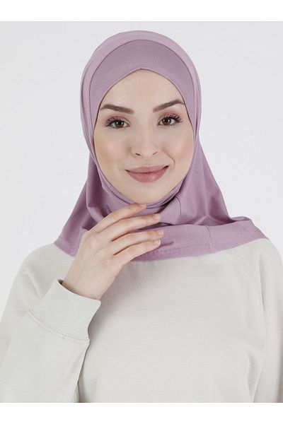 Ecardin Premium Plain Sports Hijab - Athletic Hijab Sports Comfortable Bonnet - Lilac