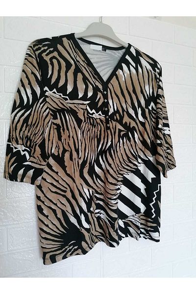 anne moda ankara Καλοκαιρινό μπλουζάκι με μανίκια Capri - Αδιάβροχο