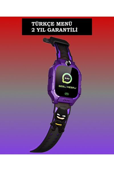 intermax Onkatech Sim Kartlı Ortam Dinleme Özellikli Akıllı Çocuk Takip Saati-mor