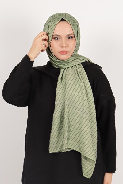 Pikas Σάλι μεταξένιας βισκόζης με μοτίβο ραβδιού