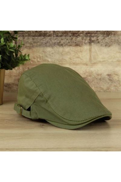 SYT Canvas Linen Men's Cap Summer Cap with Side Adjustable Buckles