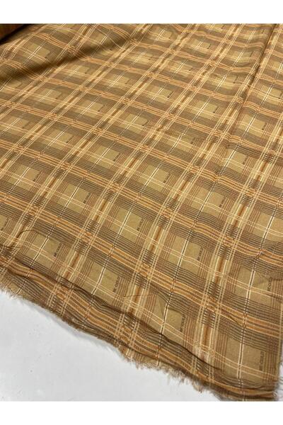 Kumaş sever Plaid Patterned Cotton Viscose Fabric Double Yarn Per Meter Dress Skirt Gölek Giyim Tunic