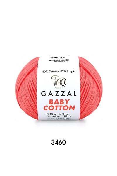 Gazzal Baby Cotton 3460 Neon Salmon 50 Γρ.