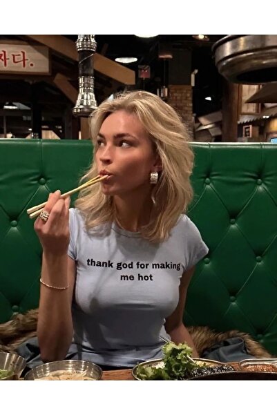 weywot Thank God Crop Tshirt