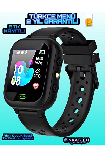 Onkatech Sim Kartlı Lbs Konum Takipli Akıllı Çocuk Saati