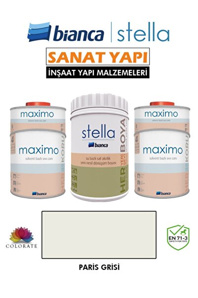 Bianca Stella 10-12 M2 Boyama Seti ( 1Lt Boya+ 1Lt Maximo Parlak )