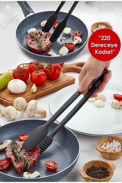 Kitchen Pembelia Serving and Grilling Tongs Fireproof and Non-Stick Tongs