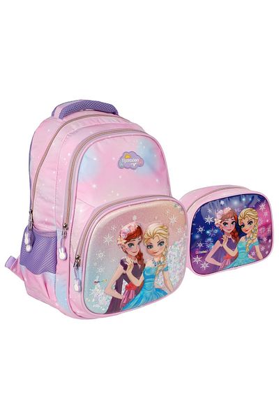 RKY SERENITY Relaxion New Season cu figurină Elsa - Rucsac pentru școală elementară și set de trei piese pentru cutie de prânz