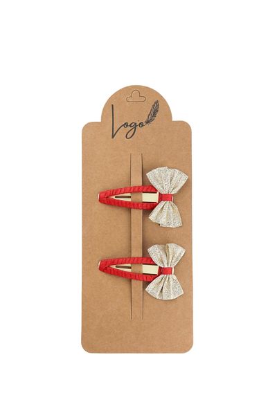 LOGO AKSESUAR Gold Bow Concept - Set de 2 catarame cu arc