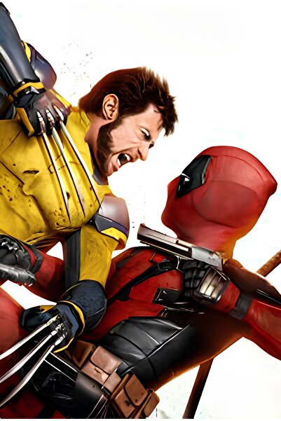 KAĞAN SÜS Marvel Deadpool & Wolverine Kuşe Kağıdı Poster Büyük Boy