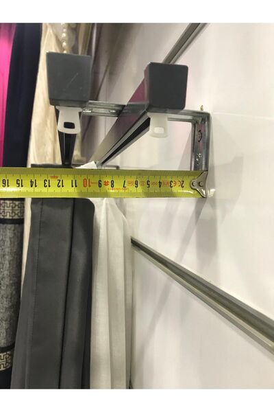 özdeğer home 125cm 2 Li Duvara Montaj Korniş Alüminyum Perde Rayı 2 Kanallı Ray Renkli Korniş