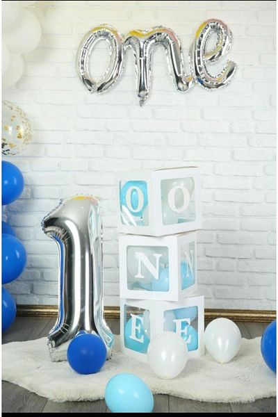 asöy 1 Year Birthday One Foil Balloon One Balloon Box