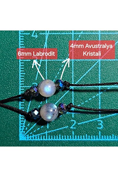 Singincraft İkili-bağlamalı Ve Mini Labrodit Doğal Taş Halhal Veya Bileklik (EL YAPIMI TASARIM ÜRÜNLER).