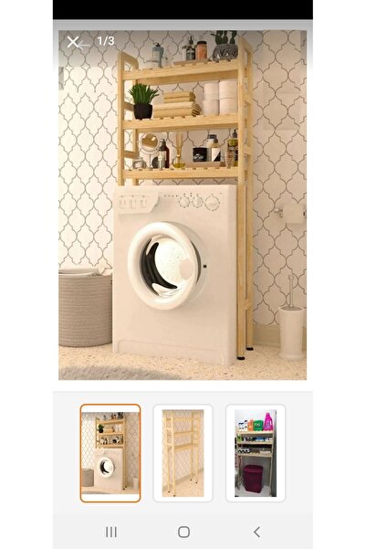 MarangozDede Banyo Düzenleyici Banyo Rafı Ahşap Dolap