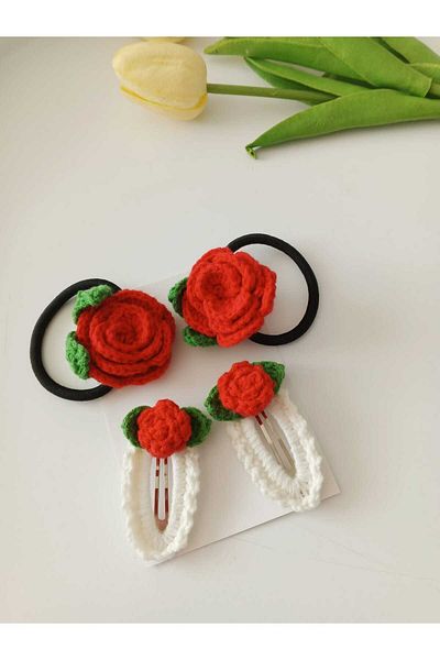 Kadın Girişimciler Atölyesi Buckle Red Soft 4 Piece Buckle Set