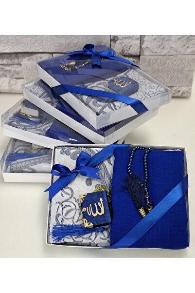 hira tasarım Hediyelik Çeyizlik Tafta Seccade İnci Tesbih Mini Kuran ve Flaml...