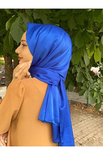 KROREN Ipekyolu Eşarp By Armanda Saks Mavisi Janjan Şal
