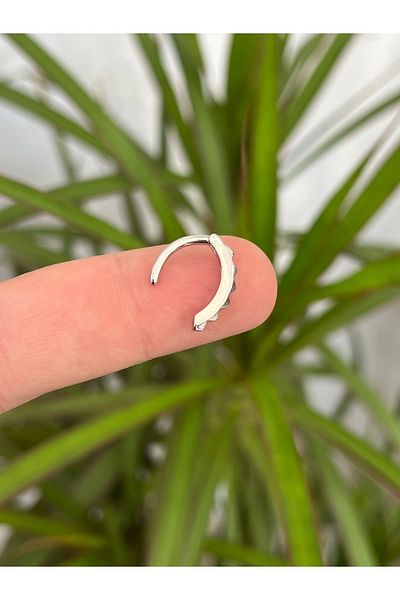 Karınca Piercing 100% Surgical Steel Belly Piercing - Pyramid and Triangle Patterned Ring Piercing Earrings