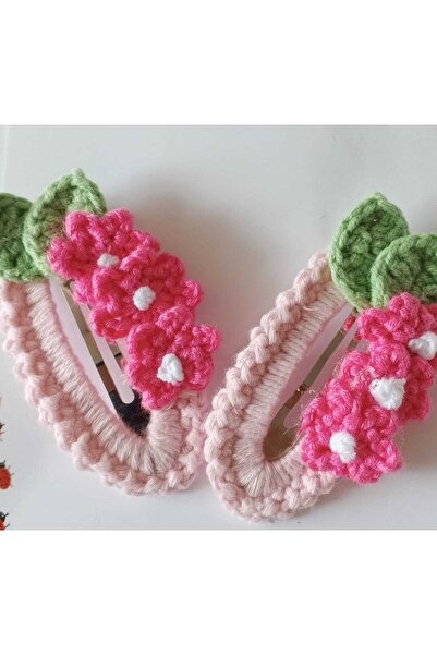 Punch Dükkanı Pachet de 2 nuanțe de roz florale crocante lucrate manual - acc...