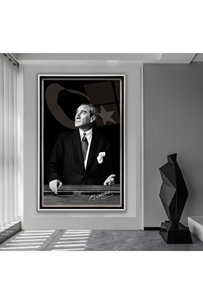 EMYA HOME Επιτραπέζιο γυαλί Ατατούρκ με μεταλλικό πλαίσιο