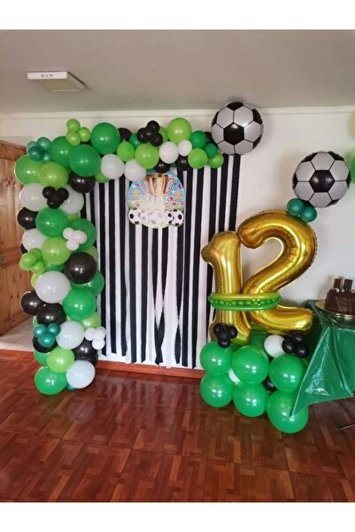 MERİ PARTİ Futbol Konsept Doğum Günü Konsept Balon 12 Yaş Erkek Çocuk Doğum G...