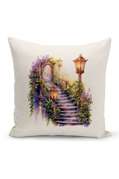 Bertille Home Κάλυμμα μαξιλαριού με ριχτάρι διπλής όψης σειράς Vintage (Vintage κάλυμμα μαξιλαριού)