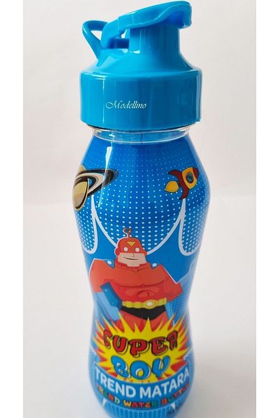 Modellino Licensed Super Size Blue Covered 500cc Transparent Boy's Water Bottle
