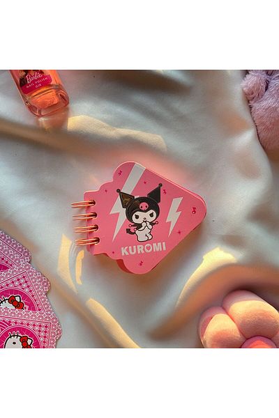 Wisevelya Kuromi Pink Mini Memo Pad Notebook