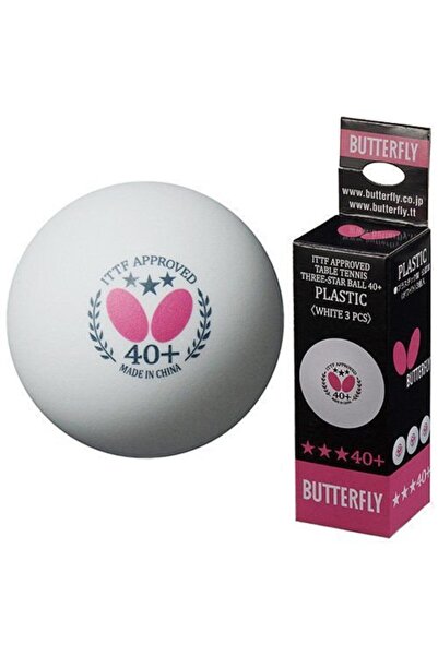 BUTTERFLY 3 Yıldız Masa Tenisi Pinpon Topu Ittf Onaylı Beyaz
