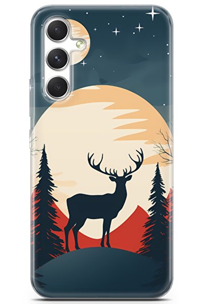 Lopard Samsung Galaxy A54 5G Kılıf Orijinal Seri Fresh 25 Geyik Dolunay Soyulmayan Kılıf