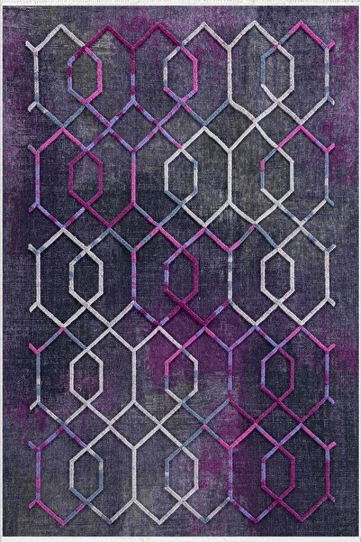 10 Post Online Runner Purple Cream Non-Slip Cutting Washable Thin Digital Printing Hallway Carpet