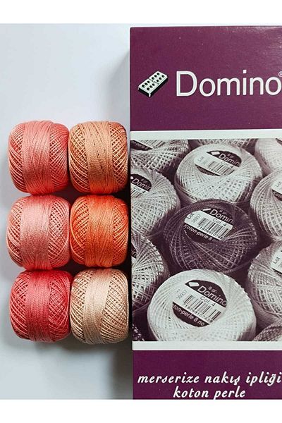 domino 8 Σετ κεντήματος Koton Perle με κλωστή 6 τεμαχίων