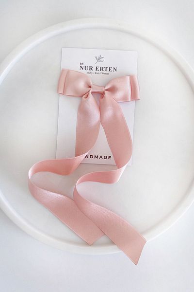 By Nur Erten Women's Satin Ribbon Bow Automatic Buckle