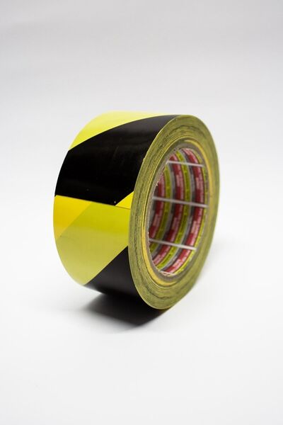Genel Markalar Yer Işaretleme Bandı Siyah - Sarı 50mmx45mt