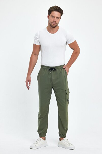 CrazyShopping Ανδρικό Φούτερ - Ελαστικό πόδι και τσέπη Cargo