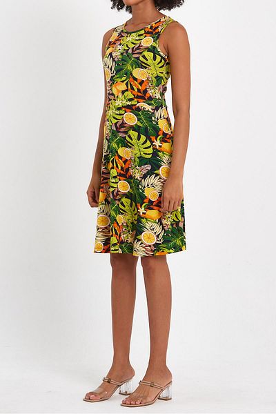 CrazyShopping Rochie multicoloră cu model mini tricotată în linie A
