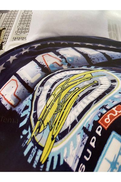 MİNK Aircraft Theme Licensed Single Blanket /Bedspread/