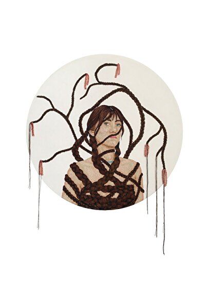 artoloji Kübra Kılıç - 2023 - Köklerim Sana Bağlı - Tuval üzerine iğne işleme...