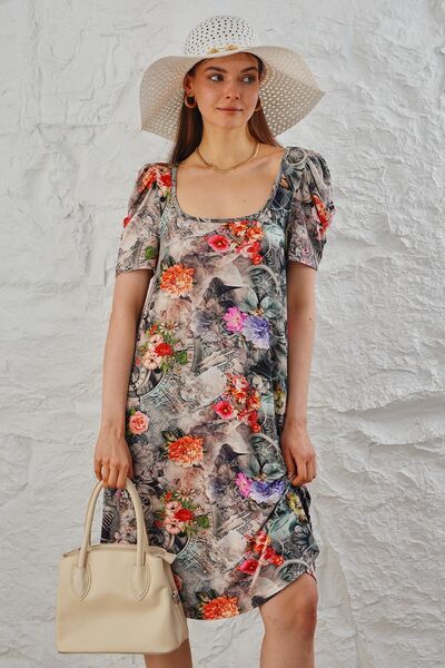 CrazyShopping Жіноча сукня з принтом