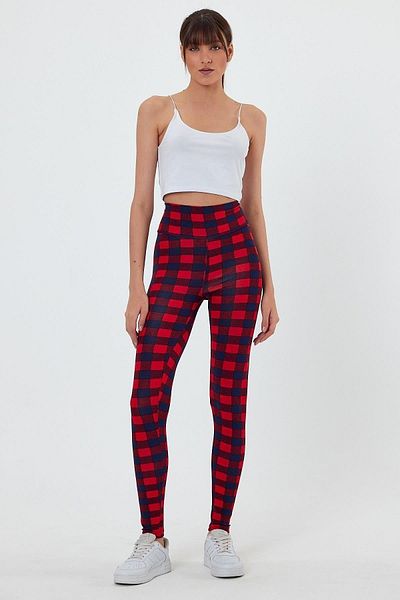 CrazyShopping High Waist Women's Leggings - Lycra Viscose, Gathering Feature