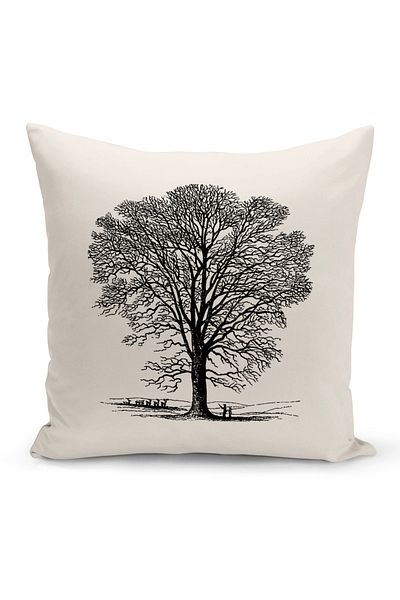 Bertille Home Vintage Series Double Sided Digital Printed Throw Pillow Case (Vintage Cushion Cover)