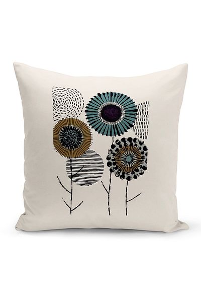 Bertille Home Vintage Series Double Sided Digital Printed Throw Pillow Case (Vintage Cushion Cover)