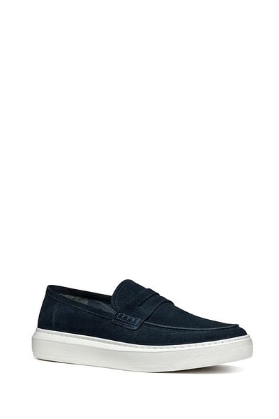 Geox Deiven Suede Leather Navy Blue Men's Loafer - U455wc00022c4002