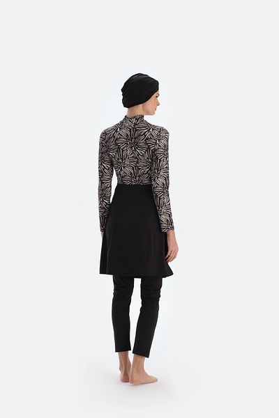 Eros Schwarzer Strumpfhosen-Badeanzug - Modell 3708my zum Binden vorne