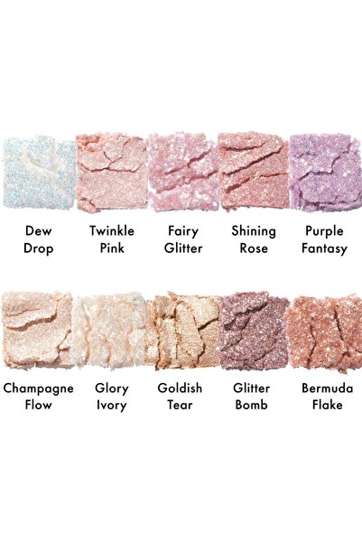 Romand Glitter Parçaları İçeren Yoğun Pigmentli Far Paleti Better Than Palette - 00 Light & Glitter Garden